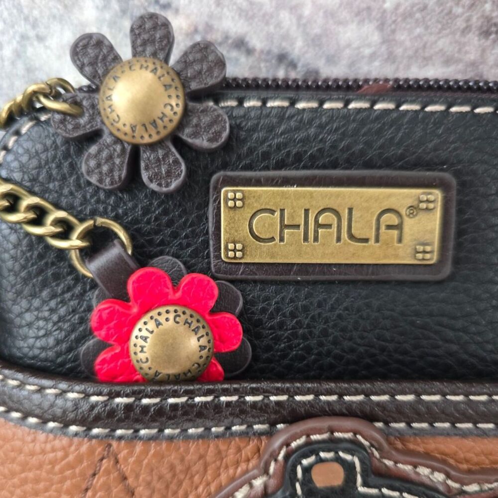 Chala Bear Crossbody Cell Phone Purse Black Brown Animal Small Bag Cute NWOT - Picture 4 of 5